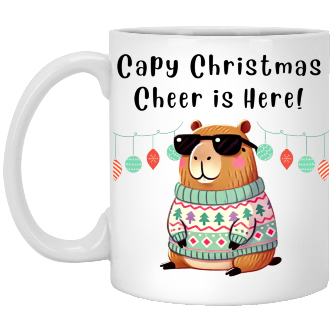 Capy Christmas Cheer is Here Mug