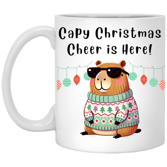 Capy Christmas Cheer is Here Mug