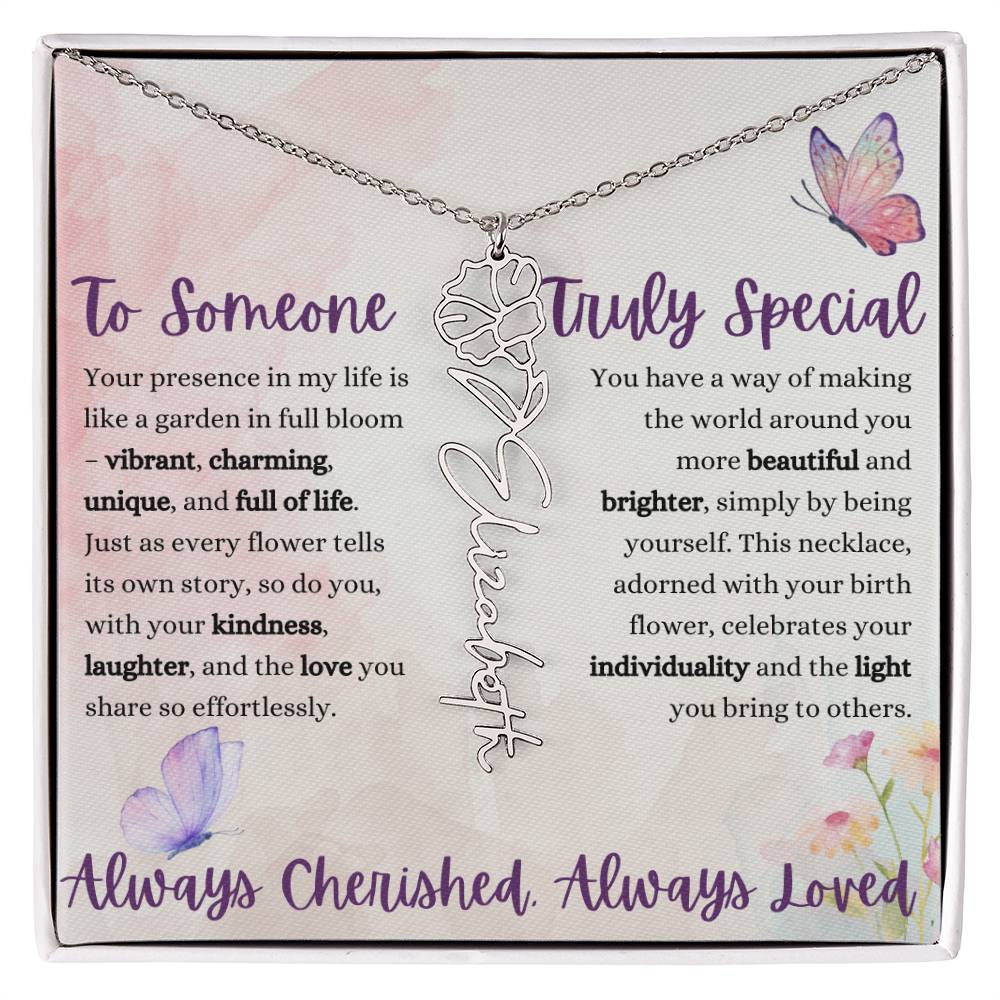 Birth Flower Name Necklace – A Unique Christmas Gift!