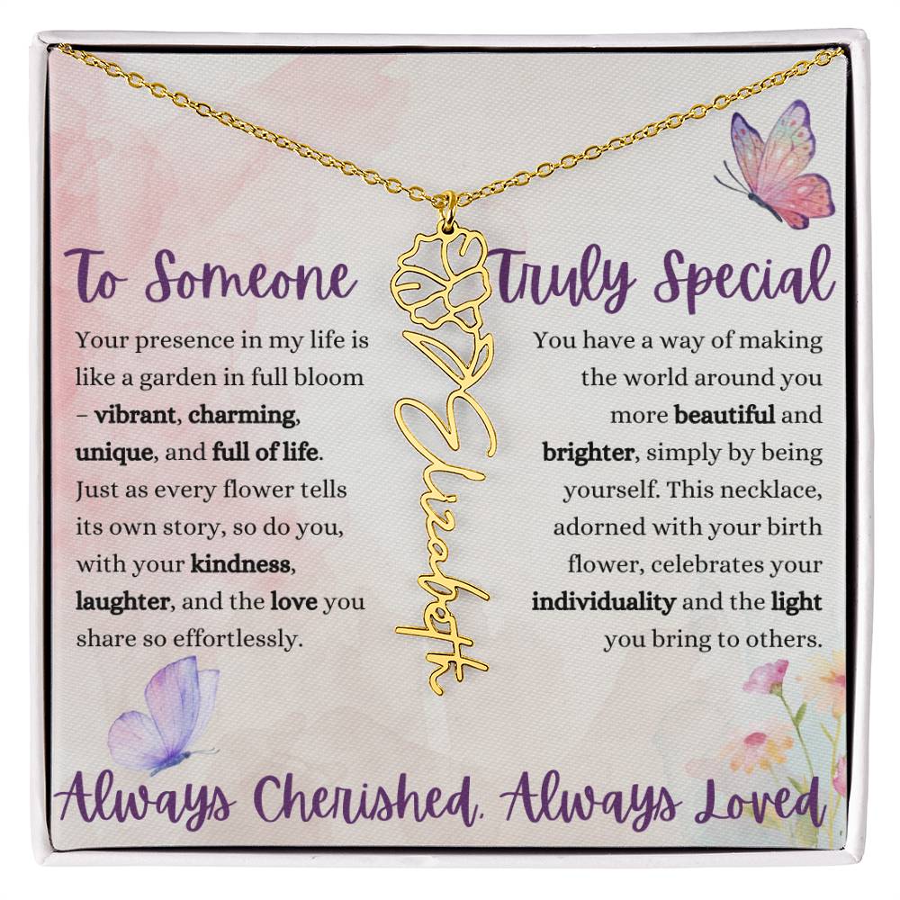 Birth Flower Name Necklace – A Unique Christmas Gift!