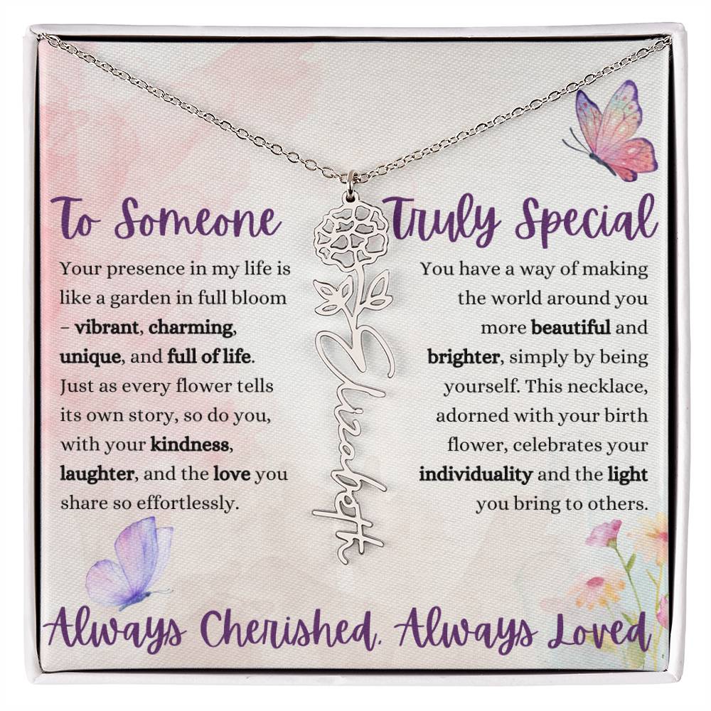 Birth Flower Name Necklace – A Unique Christmas Gift!